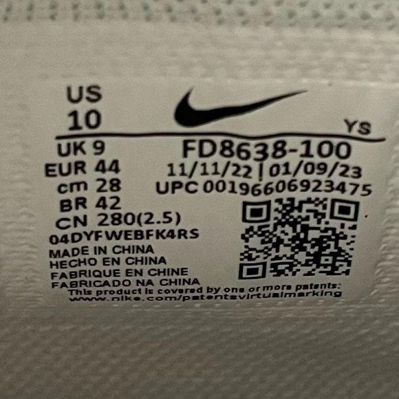 NEW Nike Men’s Terminator High Be True size 10 White Unisex Sneakers - Picture 12 of 16